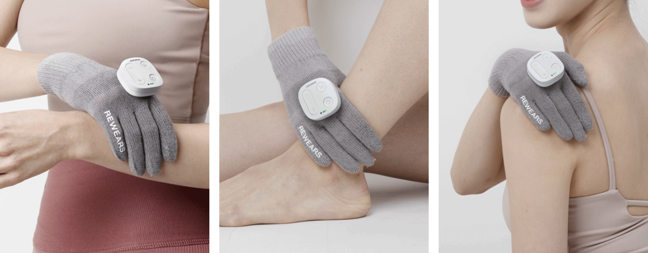 electrostimulation-ems-douleur-coude-poignet-gants-rewears short d'electrostimulation ems pour un confort optimal rewears